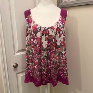 Allen B. By Allen Schwartz Pink Sleeveless Boxy Tank Top EUC Large